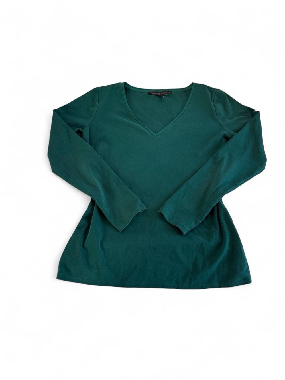 White House Black Market Green V-Neck Long Sleeve
